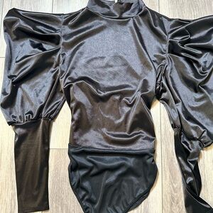 Black Satin 2 Piece Set